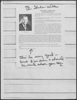 Biography of William P. Clements with handwritten note