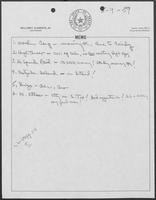 Handwritten notes on breakfast meeting, May 9, 1989