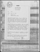 Memo from Pat Oles to file regarding Everett Lord, 279th District Judge, April 17, 1981
