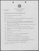 Governor Clements' Diary for Tuesday, December 15, 1981