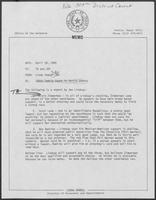 Memo from Linda Howell to TA and JBF regarding 309th Family Court in Harris County, April 29, 1980
