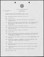 Governor Clements' Diary for Wednesday, April 28, 1982