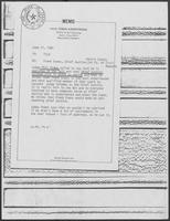 Memo from Tobin Armstrong to File regarding Frank Evans, Chief Justice, Harris County, 1st Court of Civil Appeals, June 11, 1981