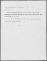 News release from the Office of Governor William P. Clements, Jr., regarding recent appointment, May 18, 1981