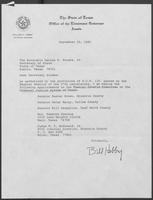 Letter from Bill Hobby to George W. Strake, September 25, 1981