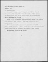 News release from the Office of Governor William P. Clements, Jr., regarding recent appointments, January 2, 1981