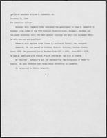 Press release from the Office of Governor William P. Clements, Jr., regarding appointments, December 19, 1980
