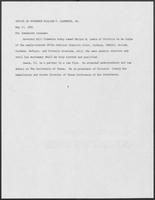 News release from the Office of Governor William P. Clements, Jr., regarding recent appointment, May 13, 1981 