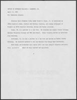 News release from the Office of Governor William P. Clements, Jr., regarding recent appointments, April 13, 1981