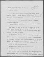 Press Release from the Office of Governor William P. Clements Jr. regarding restoration of the Governor's Mansion, April 9, 1979