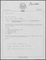 Memo from Allen Clark to Tobin Armstrong regarding Additional Three Appointments to Private Industry Council at TDCA, March 18, 1980