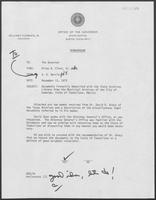 Memorandum from G.G. Garcia to William P. Clements regarding Stored Legal Documents, November 13, 1979