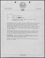 Memo from David A. Dean to Governor William P. Clements, Jr., regarding establishment of a special committee of the National Governor's Association on Outer Continental Shelf Leasing, July 23, 1981