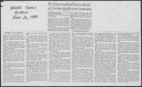 Newspaper clipping headlined "Ruling could affect a third of Texas death row inmates," June 26, 1980