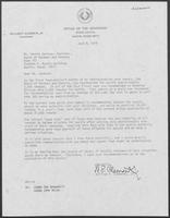 Letter from Governor William P. Clements, Jr., to Ms. Connie Jackson, Chairman, Texas Board of Pardons and Paroles, June 8, 1979