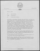 Memo from Paige Massey to David Herndon, regarding processing of paroles, March 10, 1982