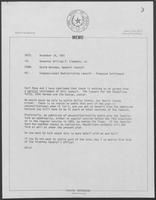 Memo from David Herndon to William P. Clements regarding Congressional Redistricting Lawsuit Proposed Settlement, 19 November 1981