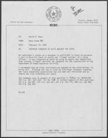 Memo from David A. Dean to Dary Stone, February 19, 1980