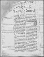Newspaper clipping headlined "Internal war paralyzes National Guard," August 25, 1980
