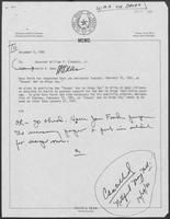 Memo from David A. Dean to William P. Clements Jr., December 5, 1980