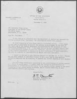 Letter from William P. Clements, Jr. to President Jimmy Carter, September 5, 1980