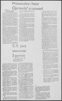Newspaper clipping headlined, "Prosecutors hear Clements' proposal," September 19, 1980