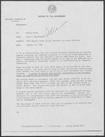 Memorandum fro Paul T. Wrotenbery to Hilary Doran, January 14, 1982
