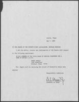 Appointment letter from William P. Clements to Secretary of State, Jack Rains, May 3, 1989
