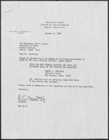 Appointment letter from William P. Clements to Secretary of State, Jack Rains, January 11, 1988