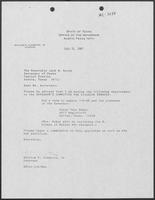 Appointment letter from William P. Clements, Jr., to Secretary of State Jack Rains, July 31, 1987