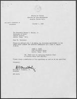 Appointment letter from William P. Clements, Jr., to Secretary of State George Bayoud, October 4, 1989