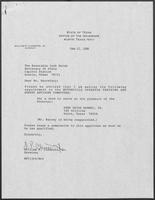 Appointment letter from William P. Clements, to Secretary of State, Jack Rains, June 21, 1988