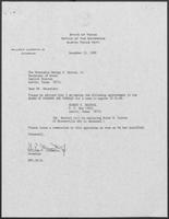 Appointment letter from William P. Clements to Secretary of State, George Bayoud, December 13, 1989