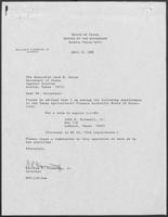 Appointment letter from William P. Clements to Secretary of State, Jack Rains, April 12, 1988