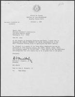 Letter from William P. Clements to Dewitt John, October 3, 1989