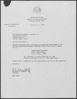 Appointment letter from William P. Clements to Secretary of State, George Bayoud, February 8, 1990