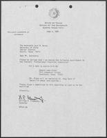 Letter from William P. Clements, Jr., to Jack Rains, June 4, 1984