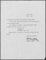 Appointment letter from William P. Clements to the Senate of the 71st Legislature, April 2, 1989