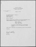 Letter from William P. Clements to George Bayoud  August 24, 1989