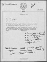 Memo from Tobin Armstrong to William P. Clements regarding Mark White, February 23, 1981