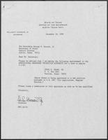 Appointment letter from William P. Clements, to Secretary of State, George Bayoud, December 18, 1989