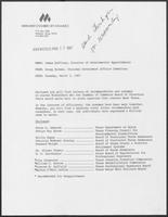 Memorandum from Gregg Holmes to James Huffines, March 17, 1987