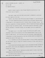 Press Release from the Office of Governor William P. Clements regarding bilingual education, July 13, 1982