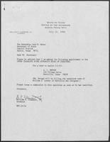 Appointment letter from William P. Clements Jr.  to Jack Rains, July 12, 1988