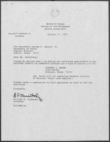 Appointment letter from William P. Clements, Jr., to Secretary of State, George Bayoud, September 14, 1988