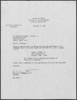 Appointment letter from Governor William P. Clements, Jr., to Secretary of State George Bayoud, February 16, 1990
