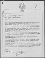 Memo from David Dean to Governor William P. Clements, Jr., regarding chairman and composition of the Criminal Jurisprudence Committee, October 31, 1980.