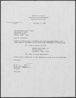 Appointment letter from William P. Clements, to Secretary of State, Jack Rains, February 12, 1988
