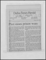 Newspaper clipping headlined "Plan eases prison woes", May 9, 1981