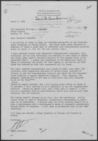 Letter from Steve Bartlett to William P. Clements, March 5, 1982